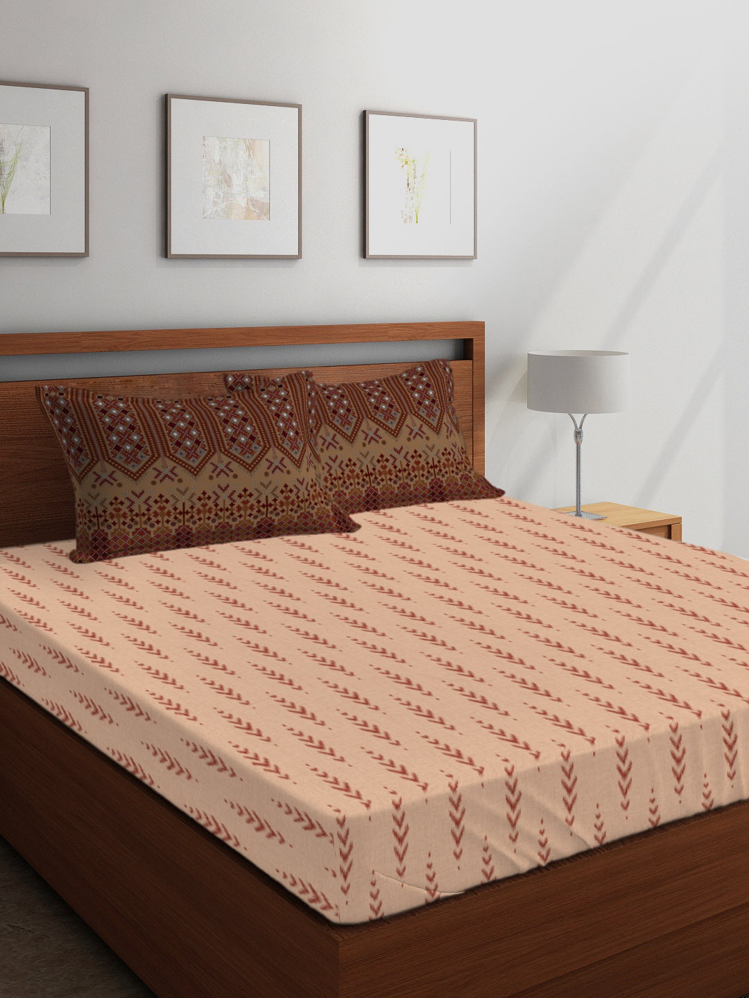 Boutique Living India Beige & Brown Geometric 300 TC Cotton 1 King Bedsheet with 2 Pillow Covers
Boutique Living India Beige & Brown Geometric 300 TC Cotton 1 King Bedsheet with 2 Pillow Covers