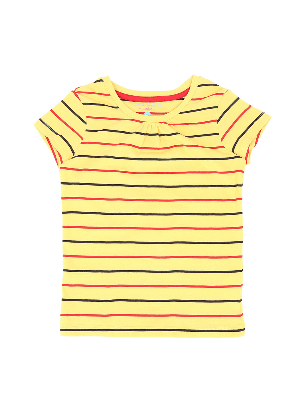 Pantaloons Junior Girls Yellow Striped Round Neck Pure Cotton T-shirt
Pantaloons Junior Girls Yellow Striped Round Neck Pure Cotton T-shirt