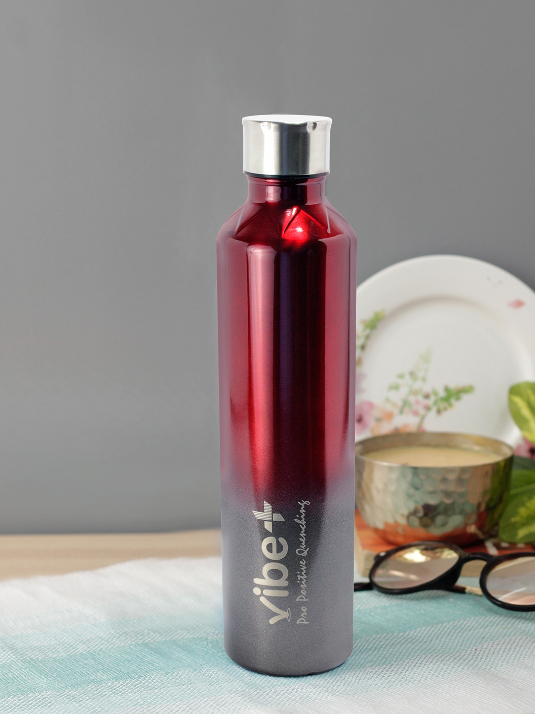 Vibe Plus Unisex Red & Grey Ombre Double Wall Stainless Steel Water Bottle 500ml
Vibe Plus Unisex Red & Grey Ombre Double Wall Stainless Steel Water Bottle 500ml