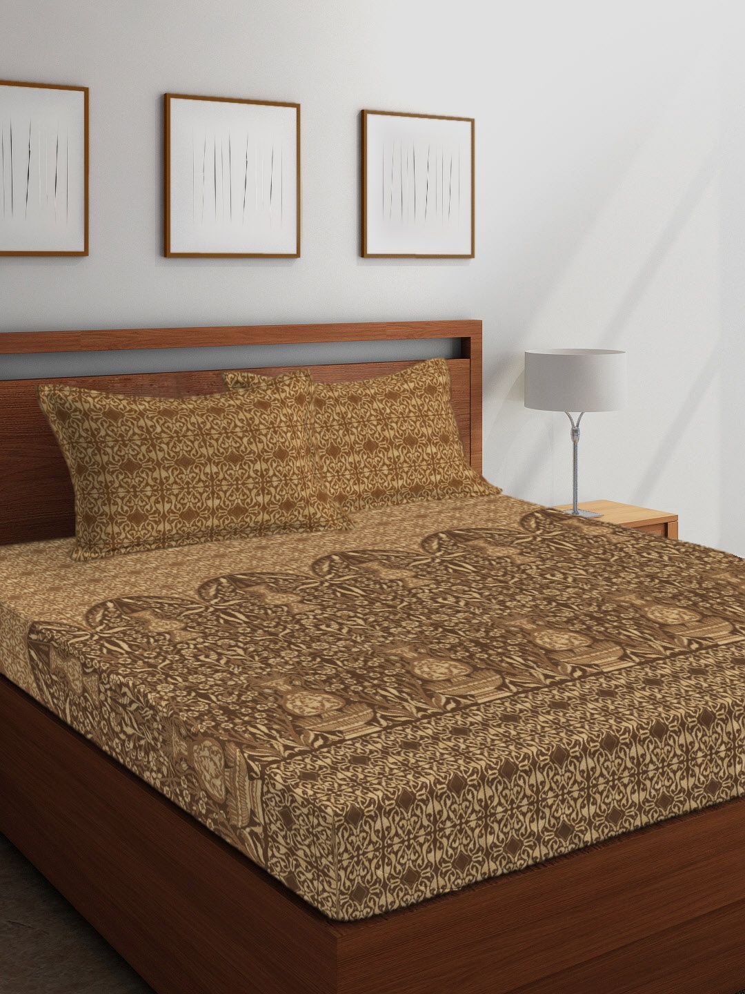 Boutique Living India Brown Ethnic Motifs 210 TC Cotton 1 King Bedsheet with 2 Pillow Covers
Boutique Living India Brown Ethnic Motifs 210 TC Cotton 1 King Bedsheet with 2 Pillow Covers