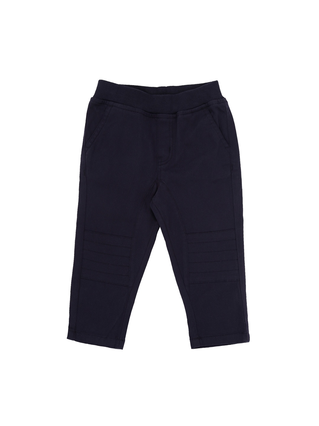 Pantaloons Baby Infant Navy Blue Regular Fit Solid Regular Trousers