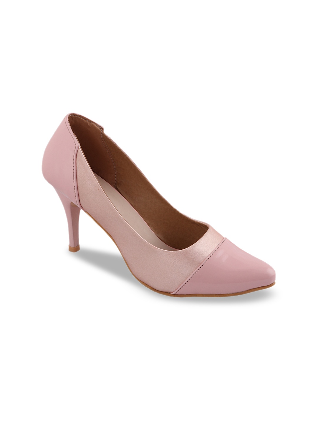 Shoetopia Women Pink Solid Pumps