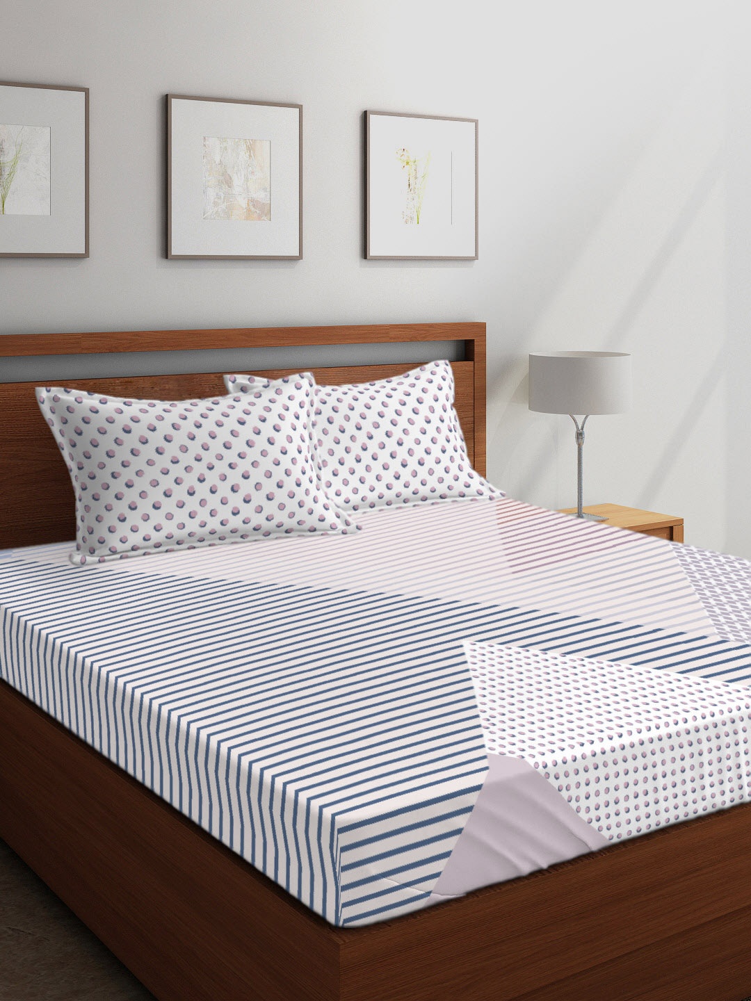 Boutique Living India Grey & Mauve Geometric 210 TC Cotton 1 King Bedsheet with 2 Pillow Covers
Boutique Living India Grey & Mauve Geometric 210 TC Cotton 1 King Bedsheet with 2 Pillow Covers