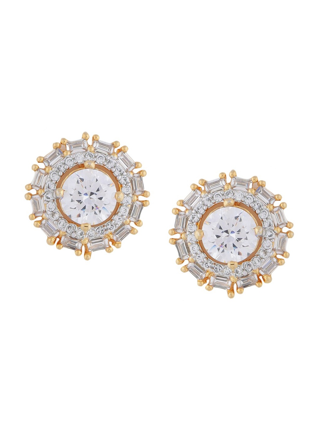 Tistabene White & Gold-Toned Circular Studs