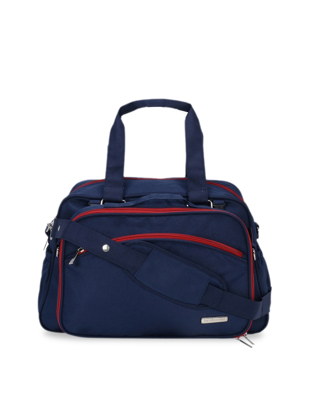My Milestones Navy Blue Duo Detach 2-in-1 Diaper Bag with changing Mat & Bottle Holder
My Milestones Navy Blue Duo Detach 2-in-1 Diaper Bag with changing Mat & Bottle Holder