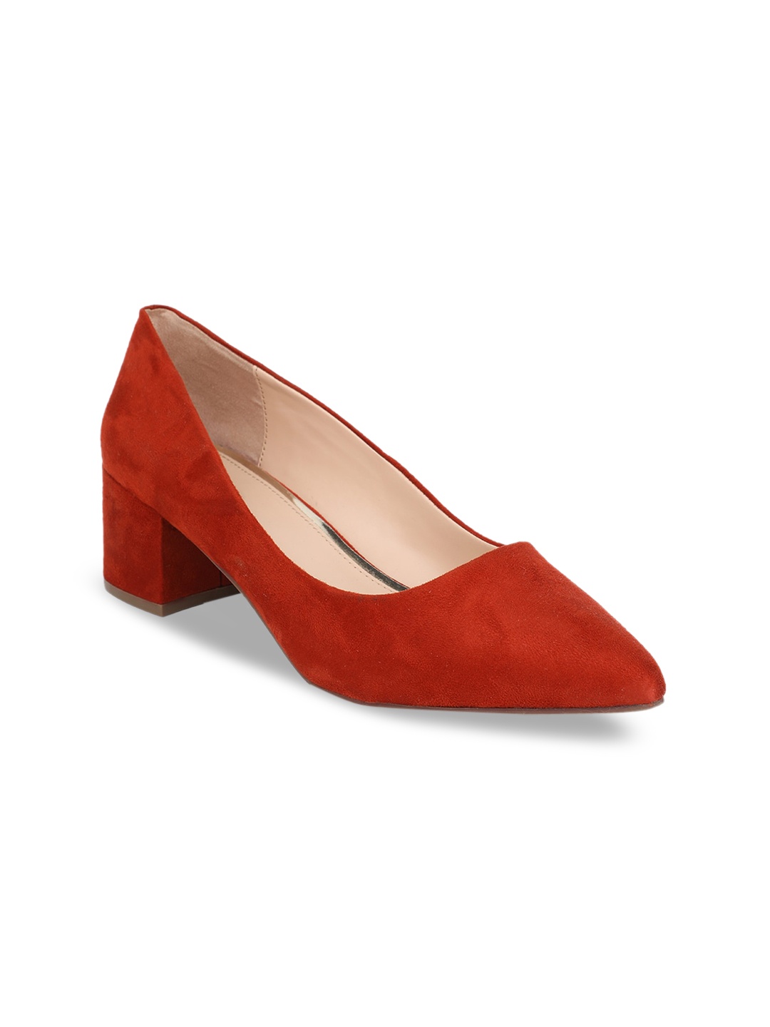 Bata Women Red Solid Pumps