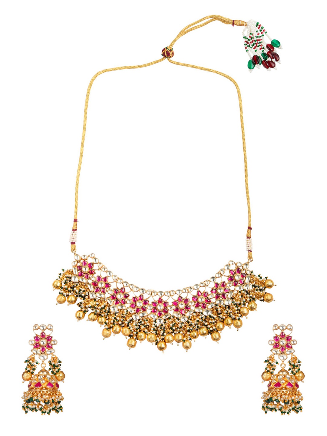 MORKANTH JEWELLERY Gold-Plated Kundan Studded Handcrafted Jewellery Set, Pink
MORKANTH JEWELLERY Gold-Plated Kundan Studded Handcrafted Jewellery Set, Pink