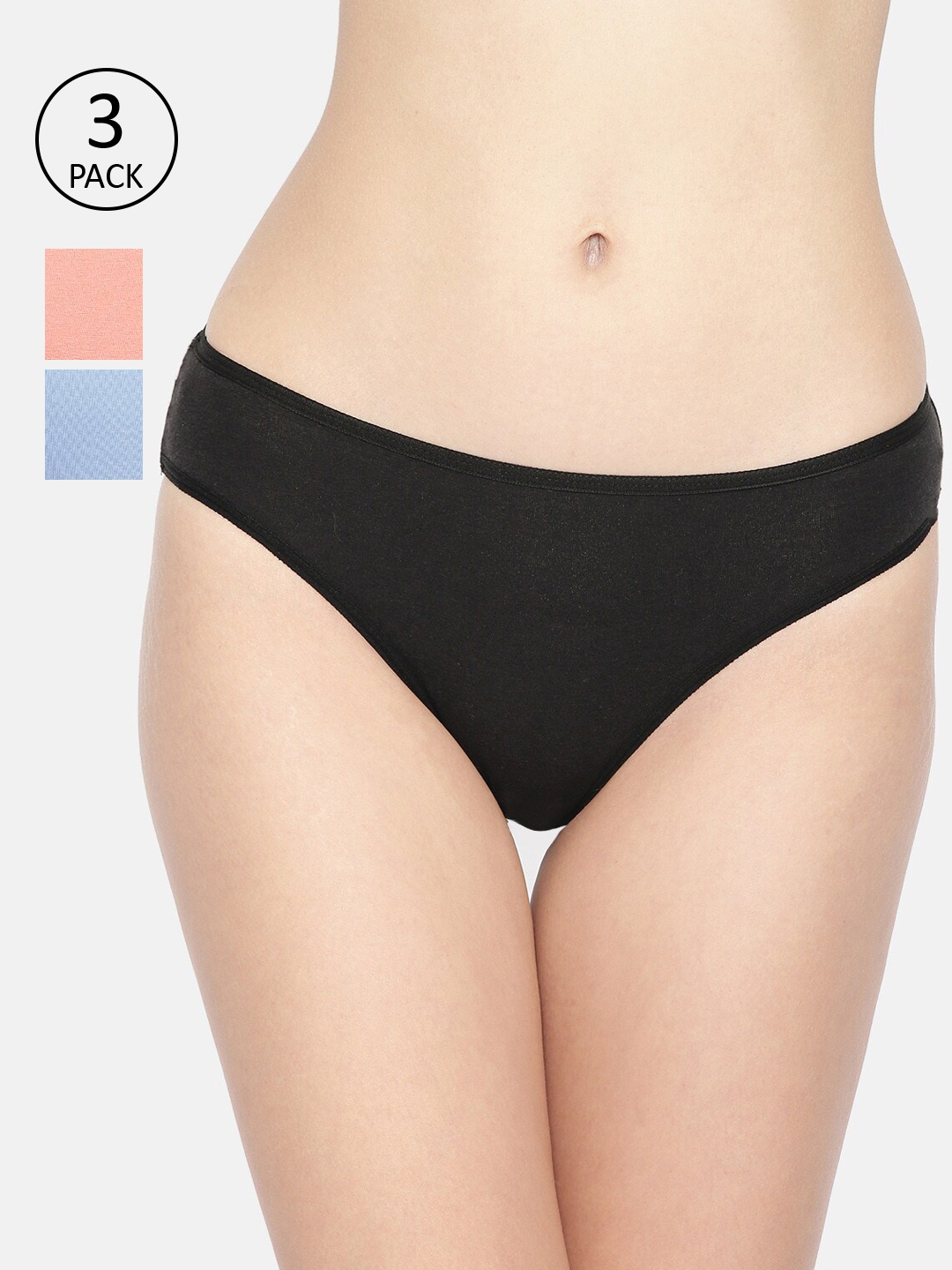 Inner Sense Women Pack Of 3 Solid Antimicrobial Bikini Sustainable Briefs IMPC004, Black
Inner Sense Women Pack Of 3 Solid Antimicrobial Bikini Sustainable Briefs IMPC004, Black