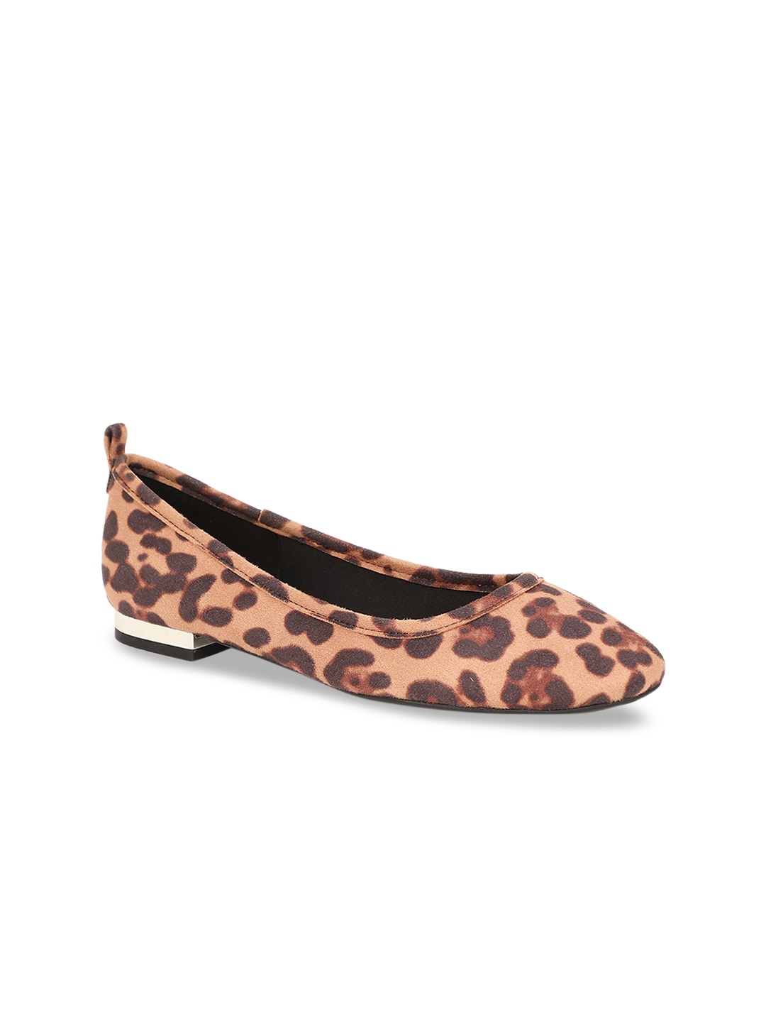 ALDO Women Brown Animal Printed Fabric Ballerinas