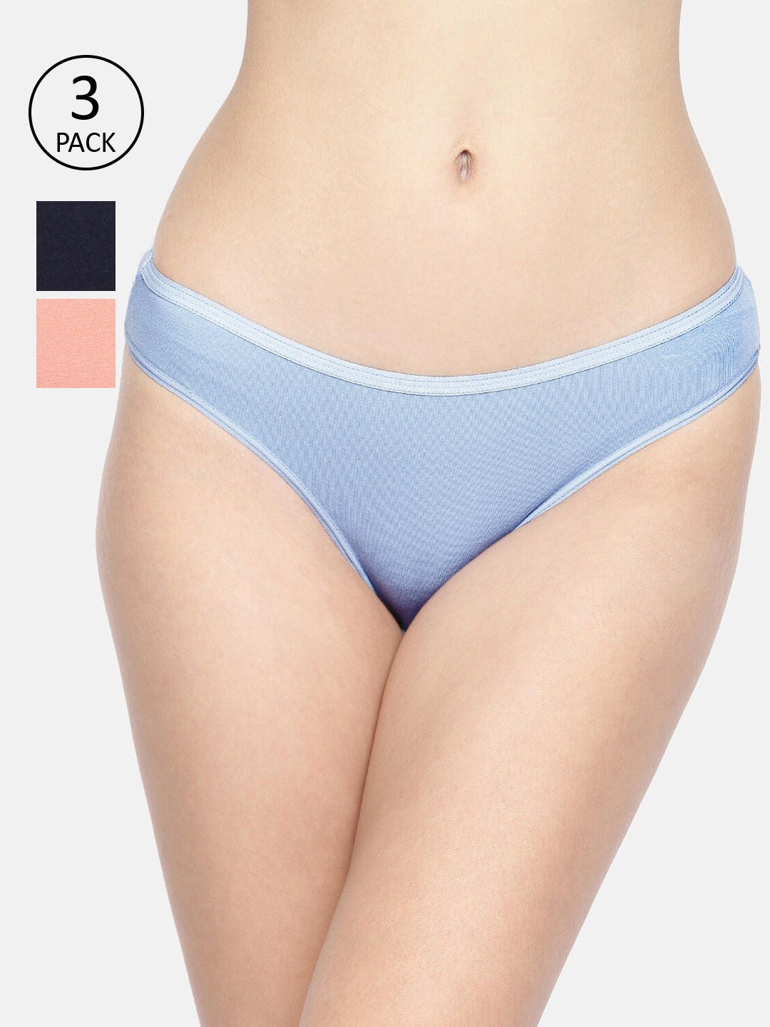 Inner Sense Women Pack Of 3 Solid Antimicrobial Sustainable Bikini Briefs IMPC004, Blue
Inner Sense Women Pack Of 3 Solid Antimicrobial Sustainable Bikini Briefs IMPC004, Blue