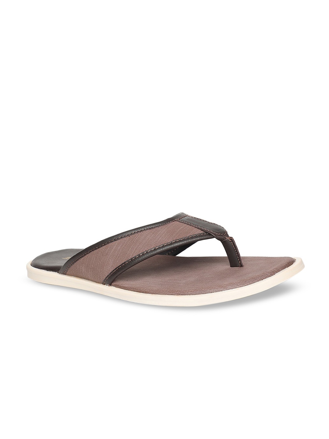Bata Men Brown Solid Thong Flip-Flops