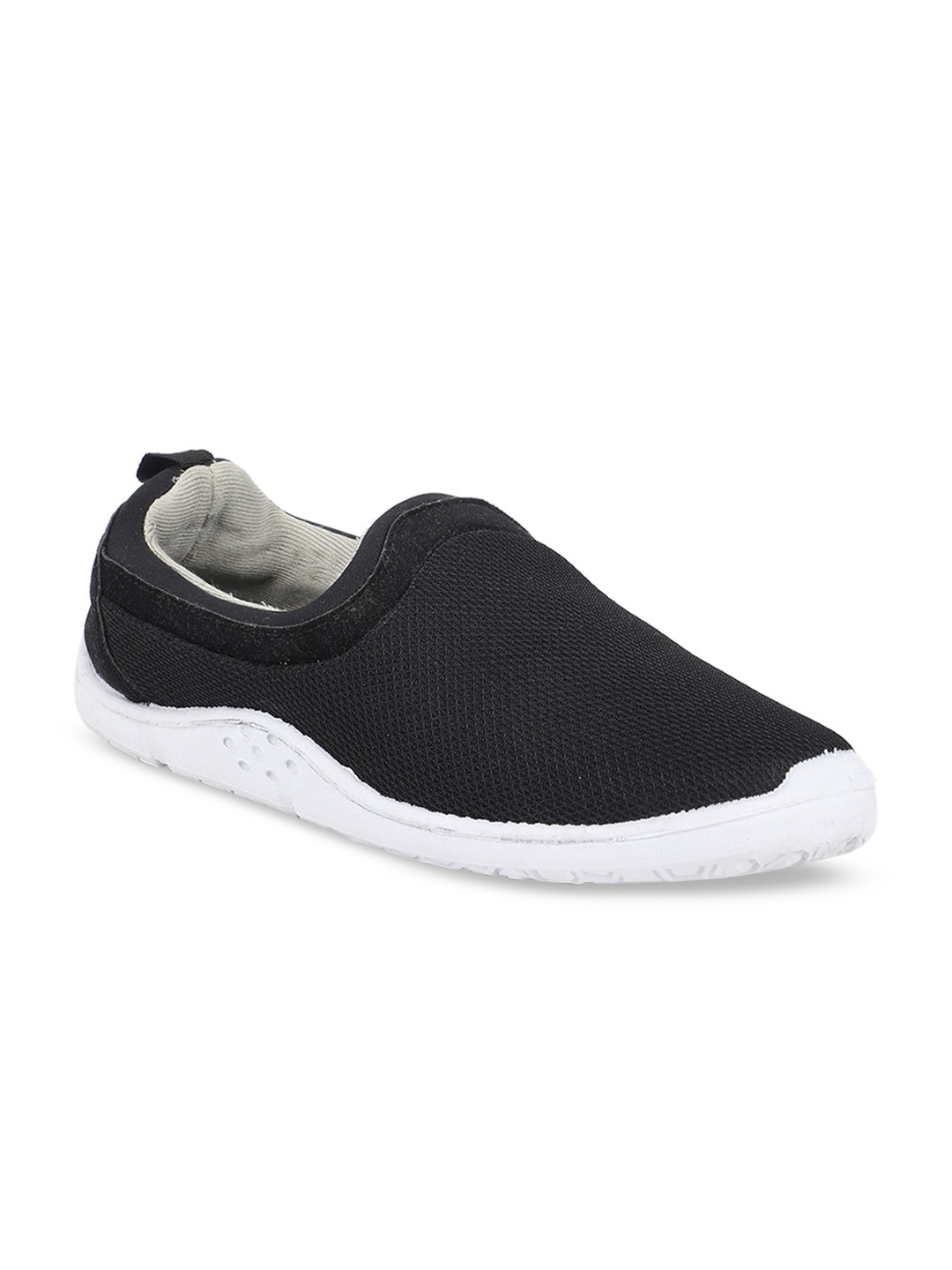 Bata Men Black Slip-On Sneakers