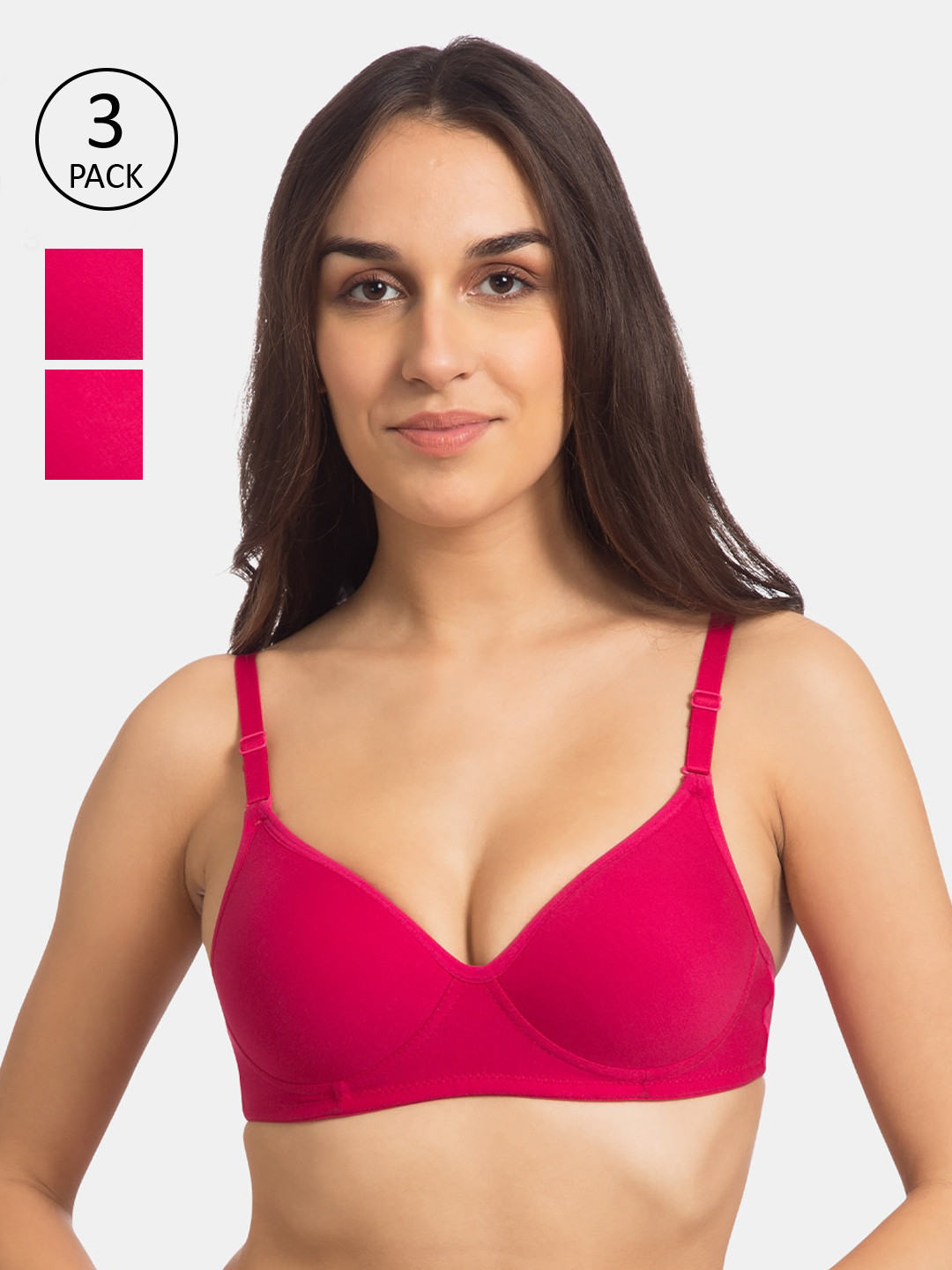 Tweens Pink Pack Of 3 Solid Non-Wired Lightly Padded Everyday Bras TW-1101-3PC-DPK-32D
Tweens Pink Pack Of 3 Solid Non-Wired Lightly Padded Everyday Bras TW-1101-3PC-DPK-32D