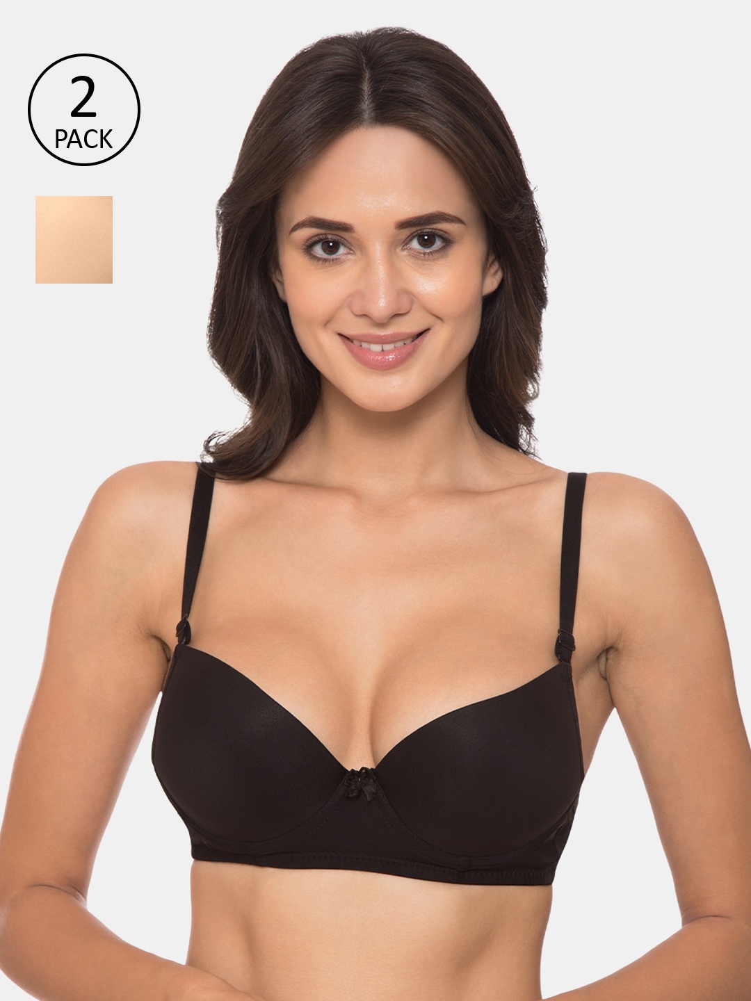 Tweens Pack Of 2 Solid Underwired Heavily Padded T-shirt Bras TW-91401-BLK-2PC-SK, Black
Tweens Pack Of 2 Solid Underwired Heavily Padded T-shirt Bras TW-91401-BLK-2PC-SK, Black