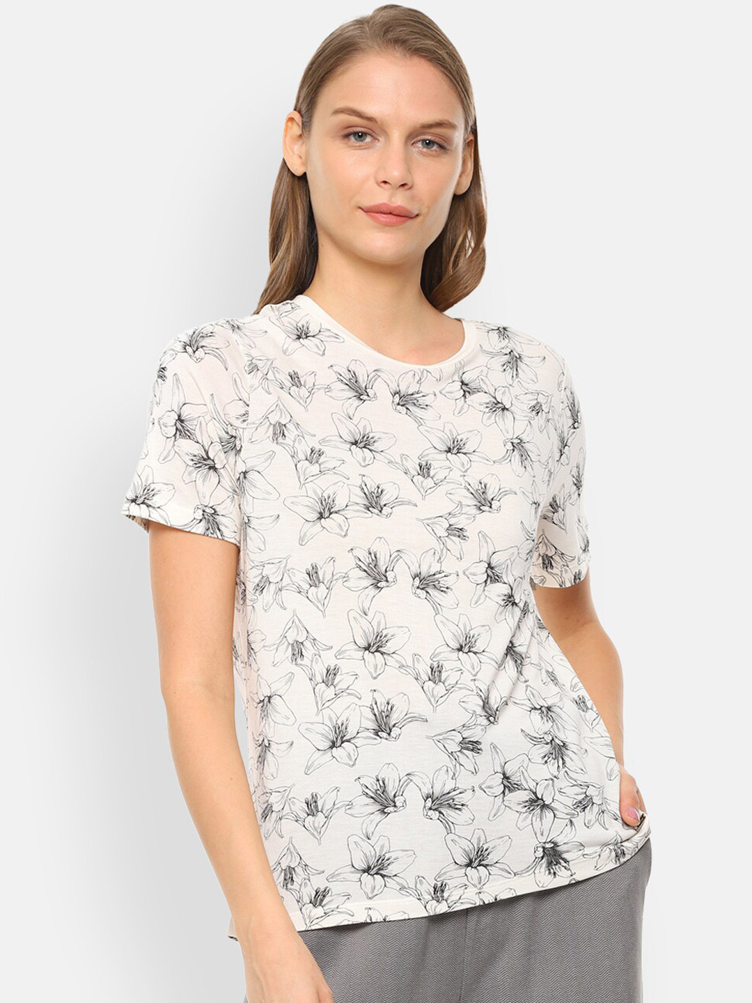 Van Heusen Women White Floral Printed Top
Van Heusen Women White Floral Printed Top