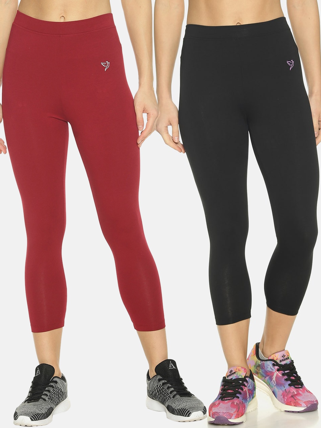 TWIN BIRDS Pack of 2 Women Solid Skinny Fit Three-Fourth Stretch Cotton Capris, Black
TWIN BIRDS Pack of 2 Women Solid Skinny Fit Three-Fourth Stretch Cotton Capris, Black