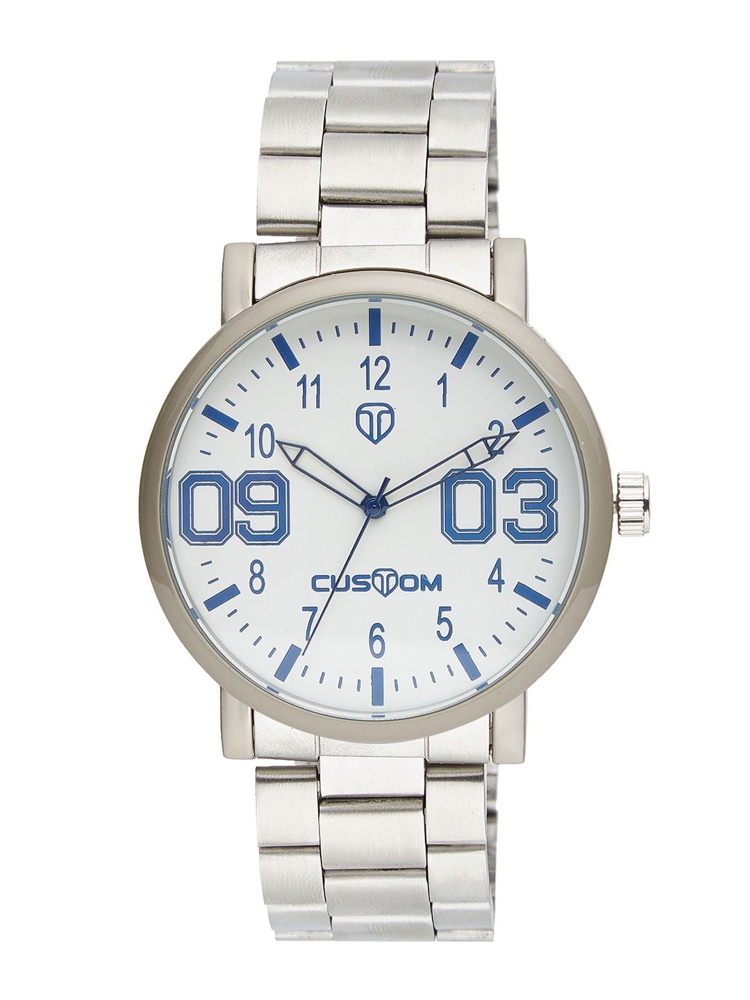 CUSTOM Men Silver-Toned Analogue Watch 8907829042995