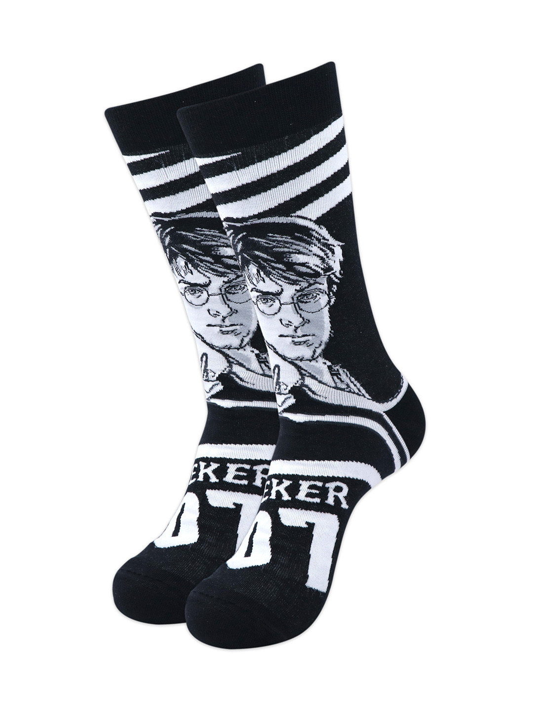 Balenzia Men Black & White Harry Potter Limited Edition Reversible Calf-Length Socks 
Balenzia Men Black & White Harry Potter Limited Edition Reversible Calf-Length Socks