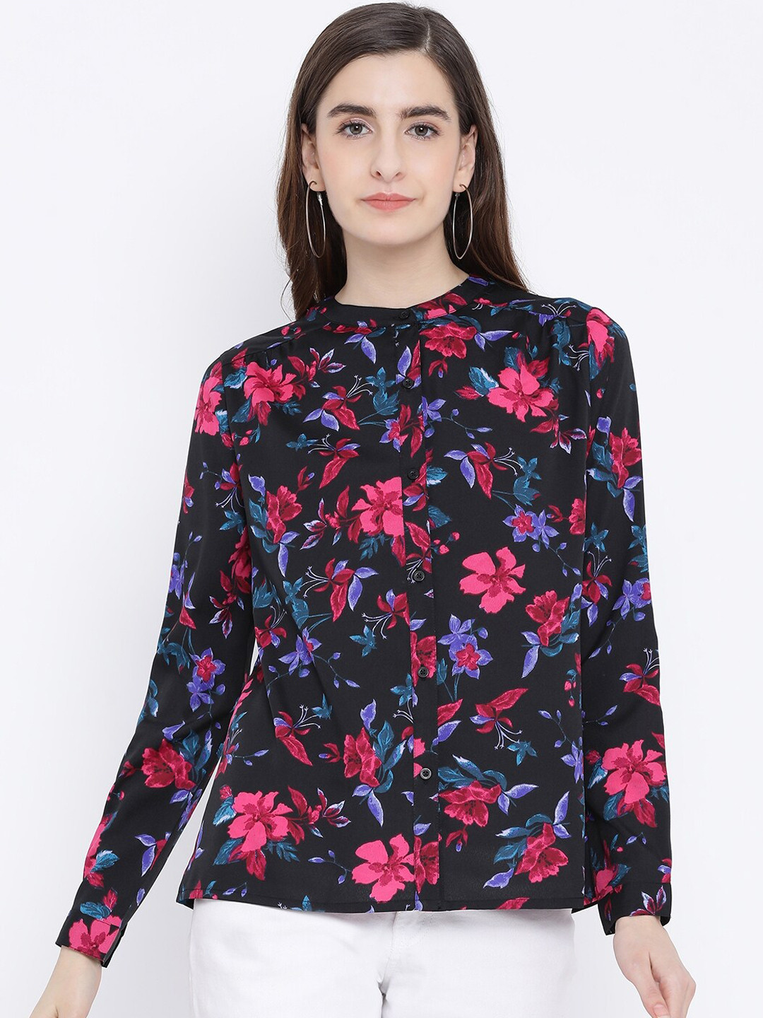 Oxolloxo Women Black & Pink Regular Fit Printed Casual Shirt
Oxolloxo Women Black & Pink Regular Fit Printed Casual Shirt