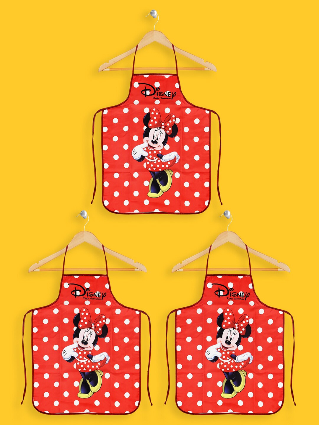 Kuber Industries Unisex Pack Of 3 Red & White Disney Minnie Print Silk Waterproof Kitchen Aprons
Kuber Industries Unisex Pack Of 3 Red & White Disney Minnie Print Silk Waterproof Kitchen Aprons