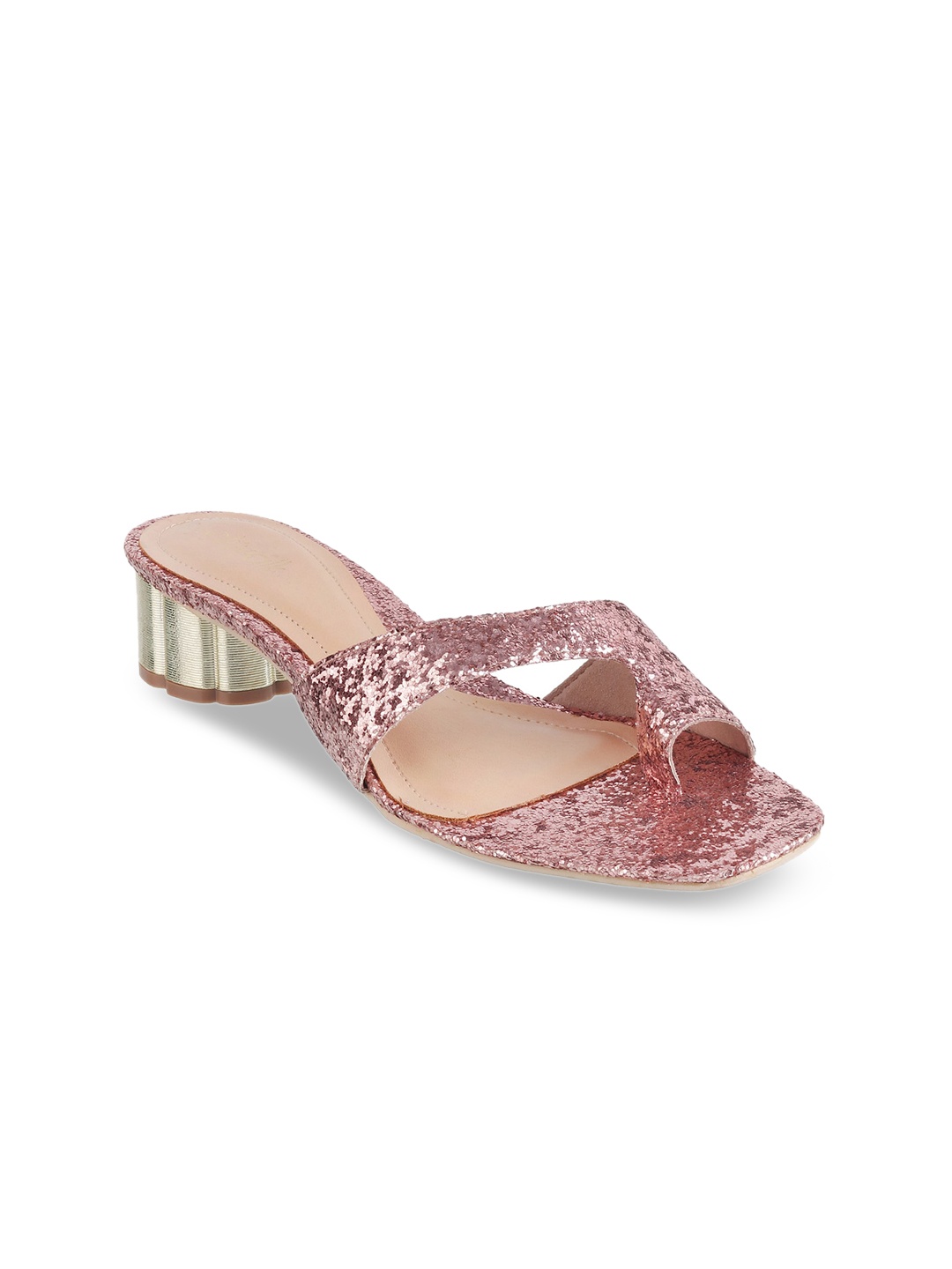 Catwalk Women Rose Gold Embellished Block Heels
