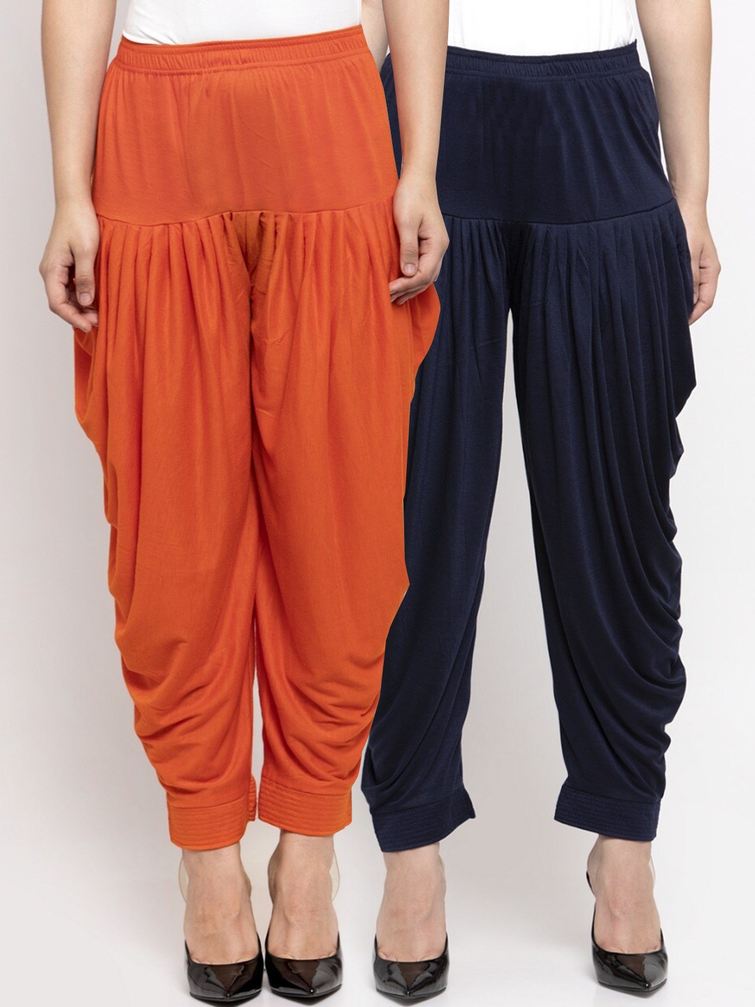 GRACIT Women Pack Of 2 Solid Salwars, Orange