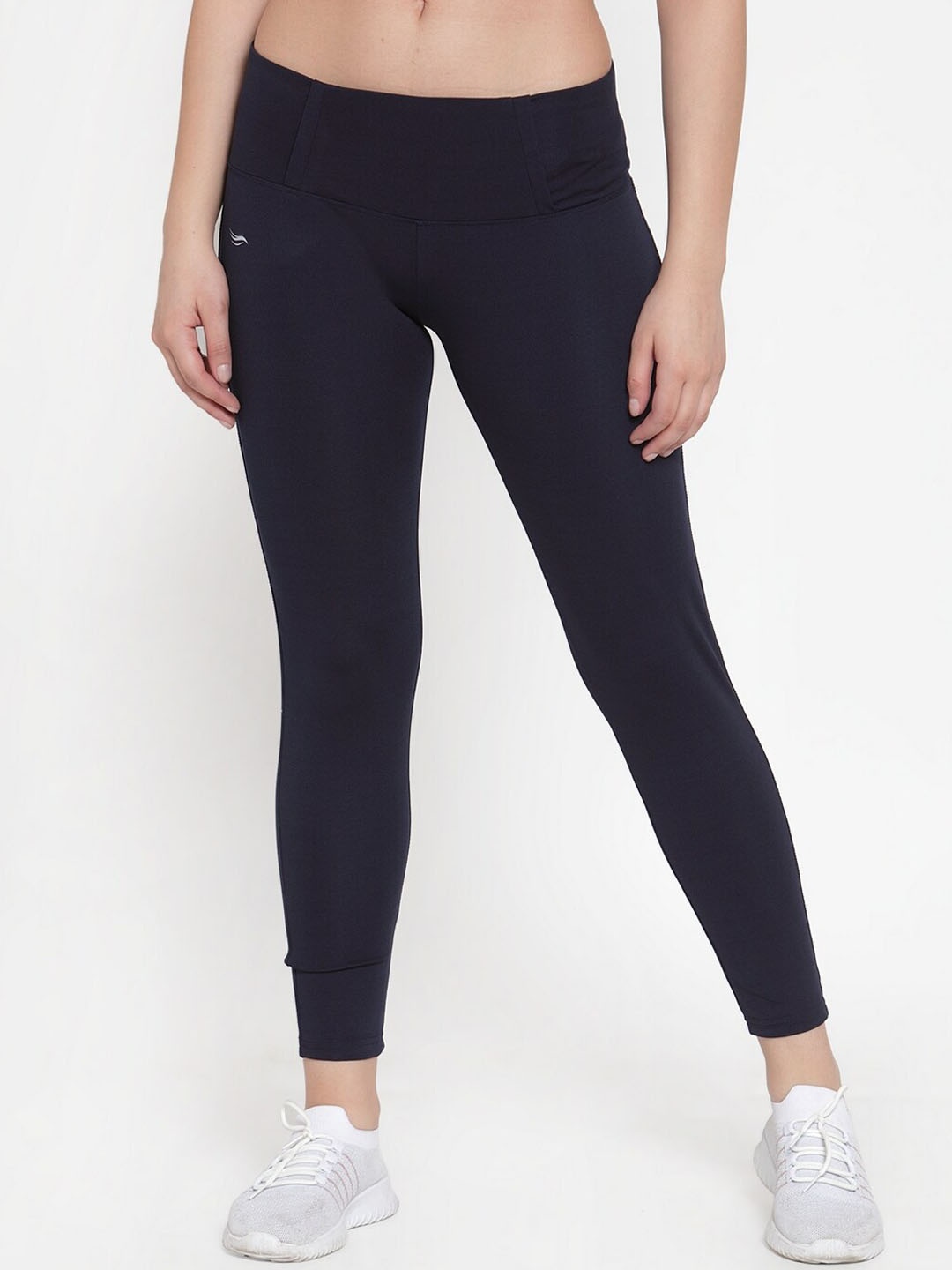 CUKOO Women Navy Blue Solid Comfort Fit Tights