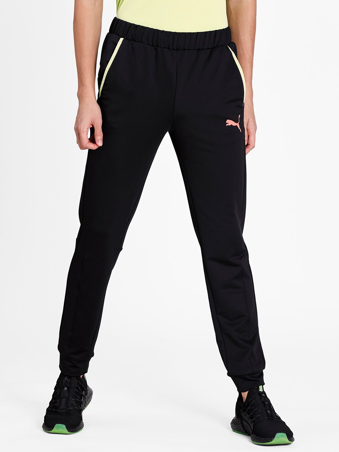 Puma Men Black Solid RTG Knit Drycell Slim Fit Joggers