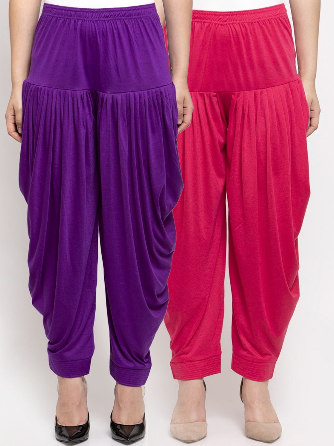 GRACIT Women Pack Of 2 Solid Salwars, Pink