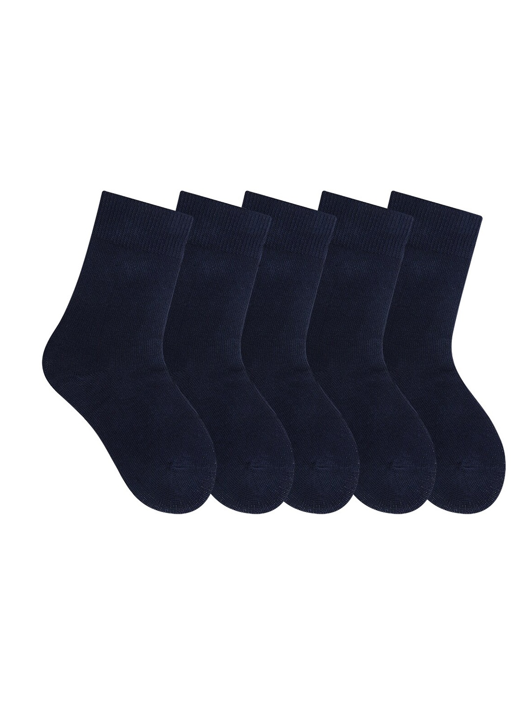 Bonjour Kids Set of 5 Navy Blue Cotton School Socks
