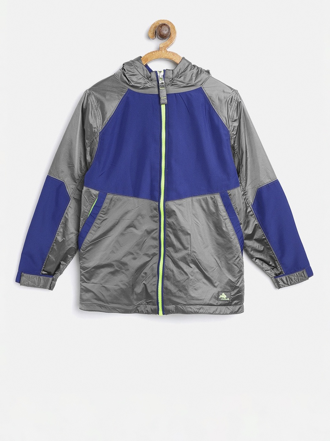 Cherry Crumble Unisex Kids Blue Colourblocked Bomber
