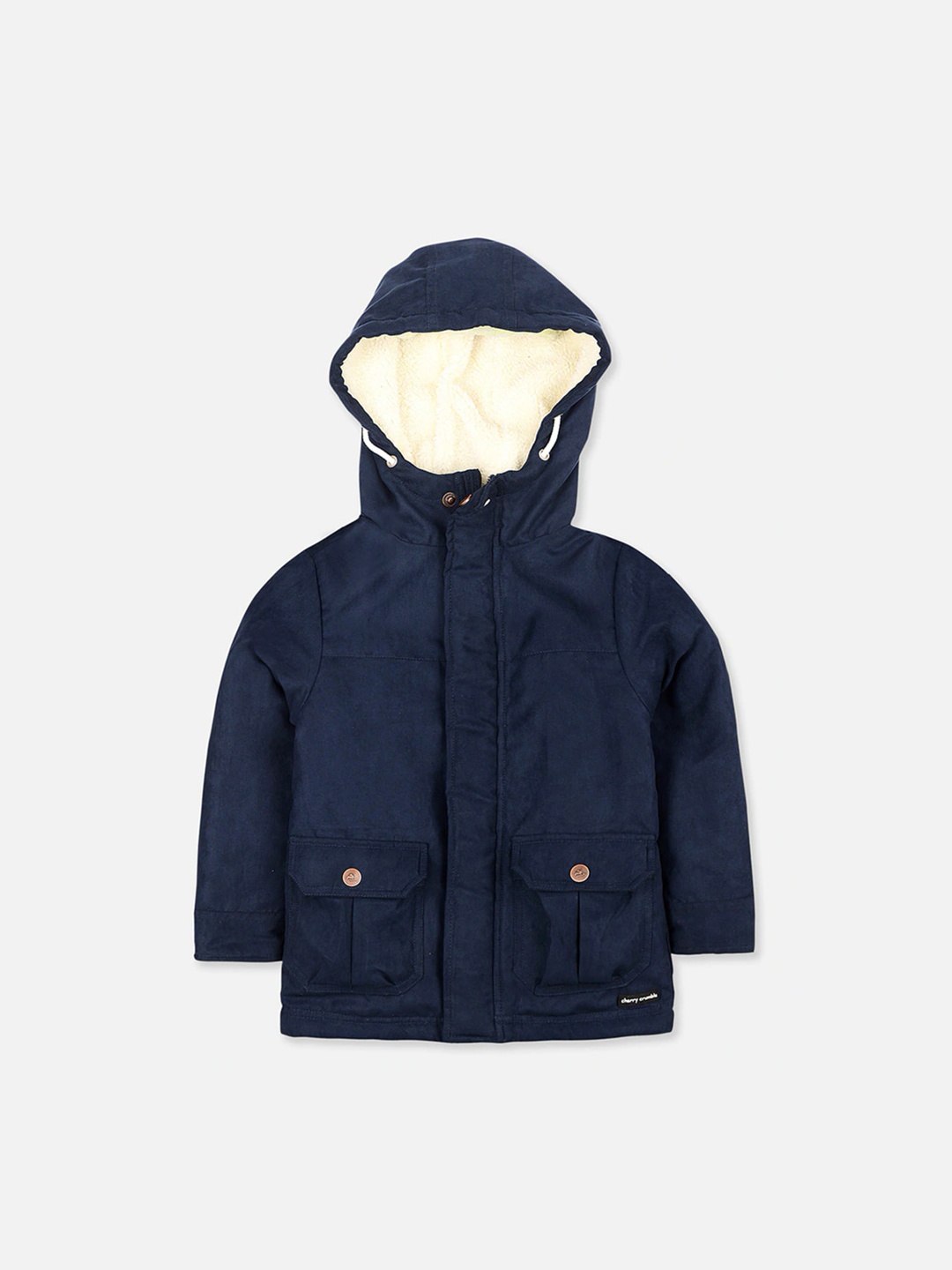 Cherry Crumble Kids Navy Blue Solid Tailored Jacket