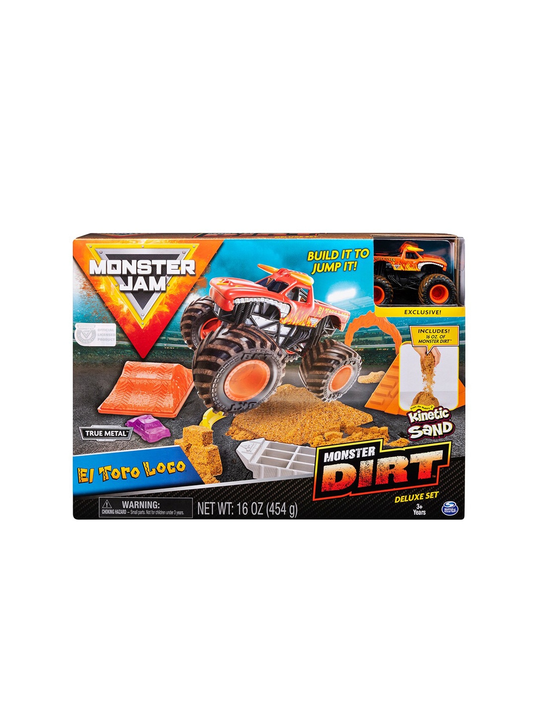 MONSTER JAM Kids Multicoloured El-Toro-Loco Kinetic Sand Dirt Deluxe Play Set, Multi