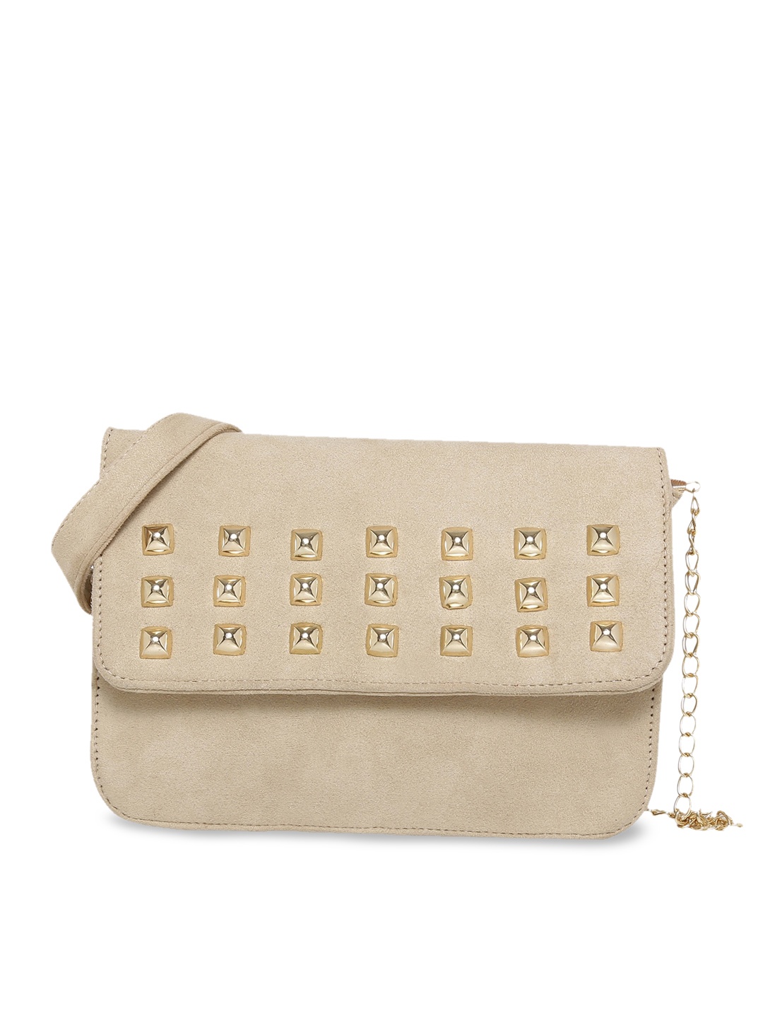 KLEIO Beige Embellished Sling Bag