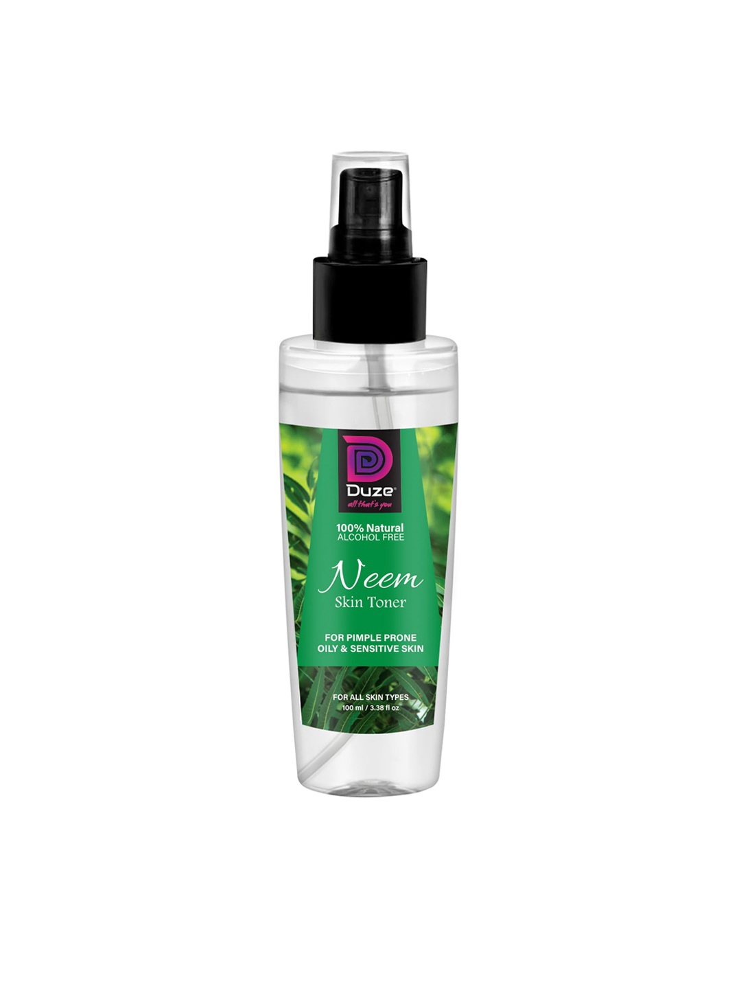Duze Neem Natural Organic & Chemical Free Mist Spray Skin Toner - 100 ml, Transparent
Duze Neem Natural Organic & Chemical Free Mist Spray Skin Toner - 100 ml, Transparent