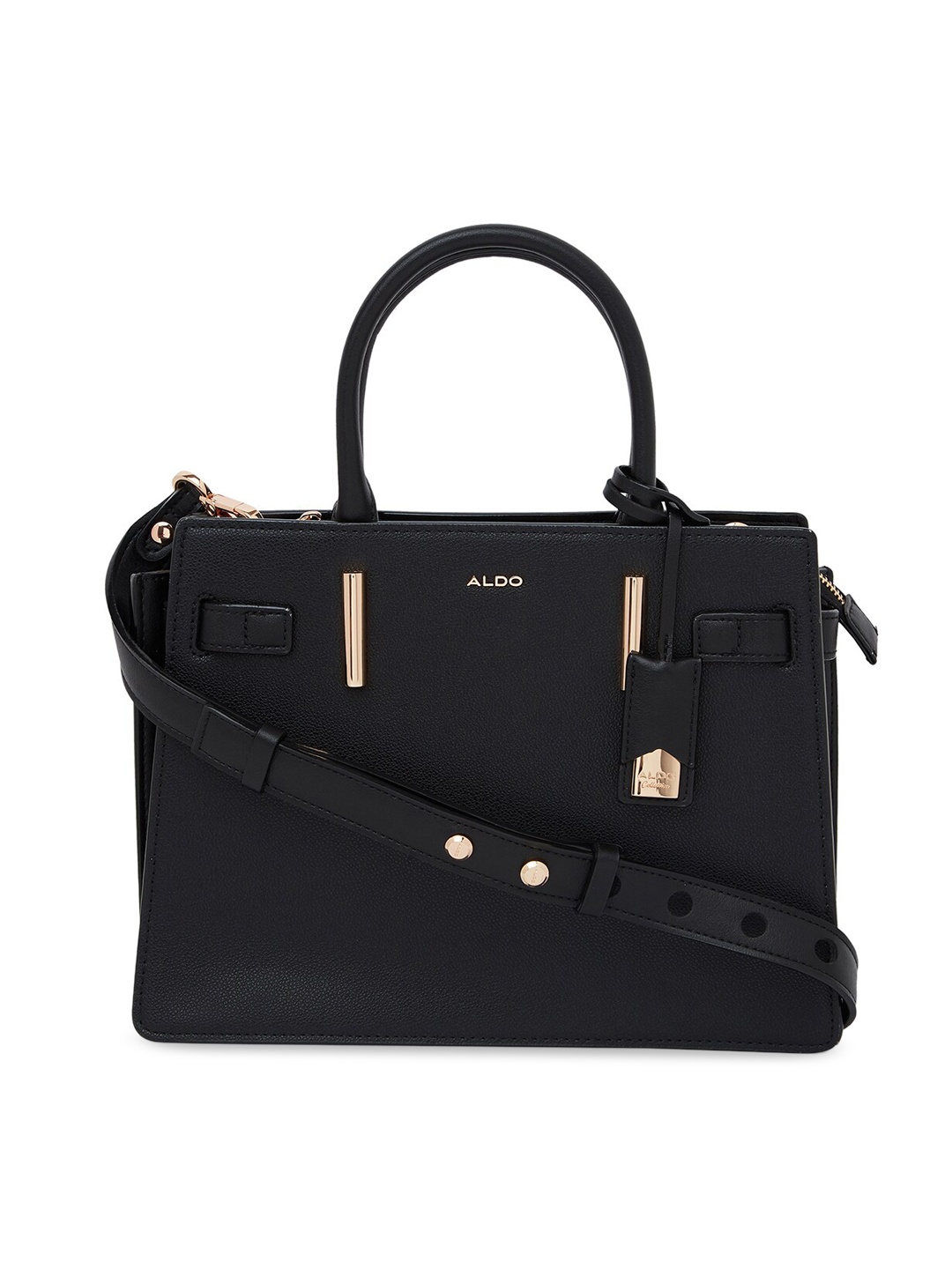 ALDO Black Solid Handheld Bag