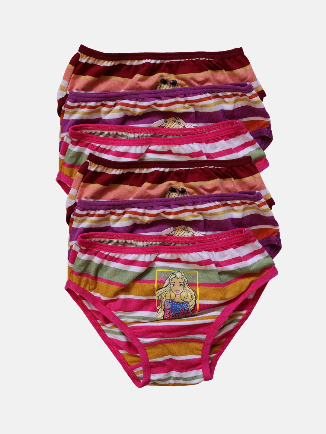 Red Rose Girls Pack Of 6 Assorted Basic Briefs BABY-133-20