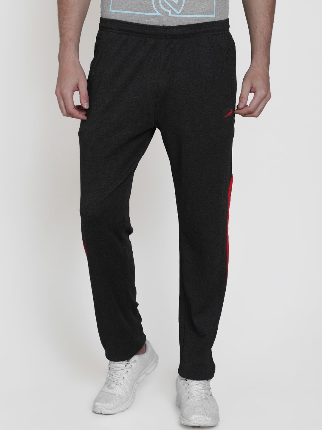 Crocodile Men Charcoal Grey Solid Slim-Fit Track Pants