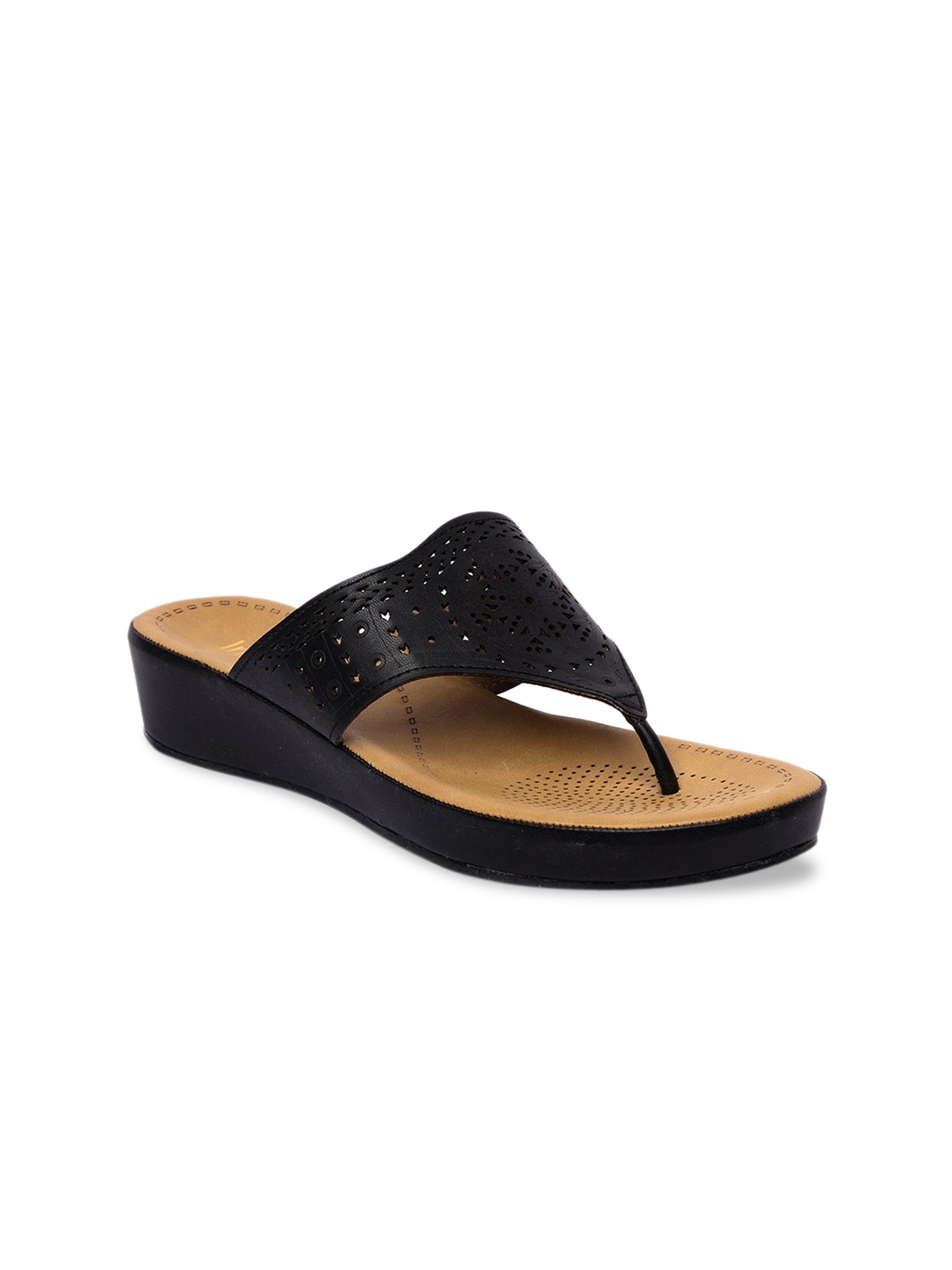 Inc 5 Women Black Solid Wedges
