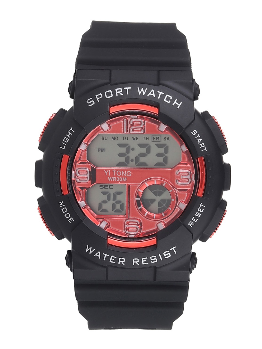Fantasy World Unisex Kids Red & Black Digital Watch