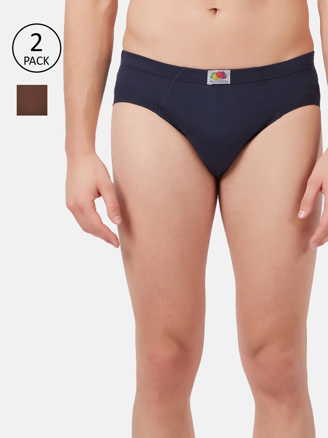Fruit of the loom Men Pack Of 2 Solid Hipster Briefs MHB01-2P-A1S4, Navy blue