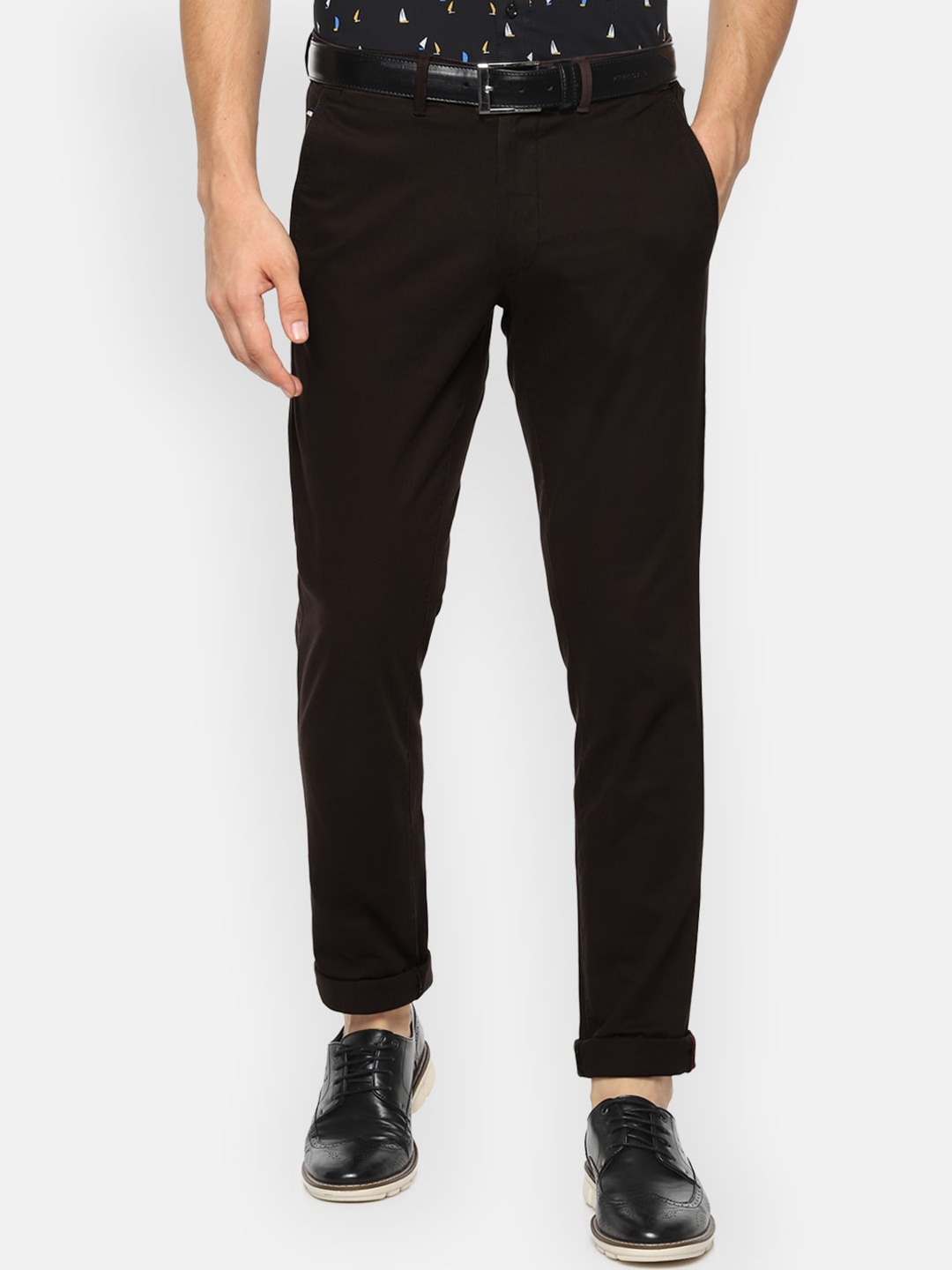 Van Heusen Sport Men Brown Slim Fit Solid Chinos