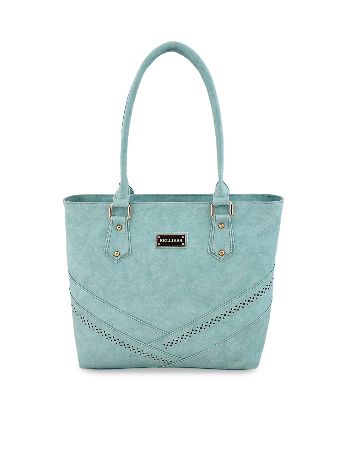 Bellissa Blue Solid Shoulder Bag