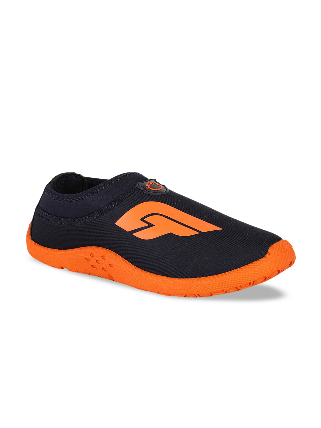 Bata Men Black & Orange Slip-On Sneakers