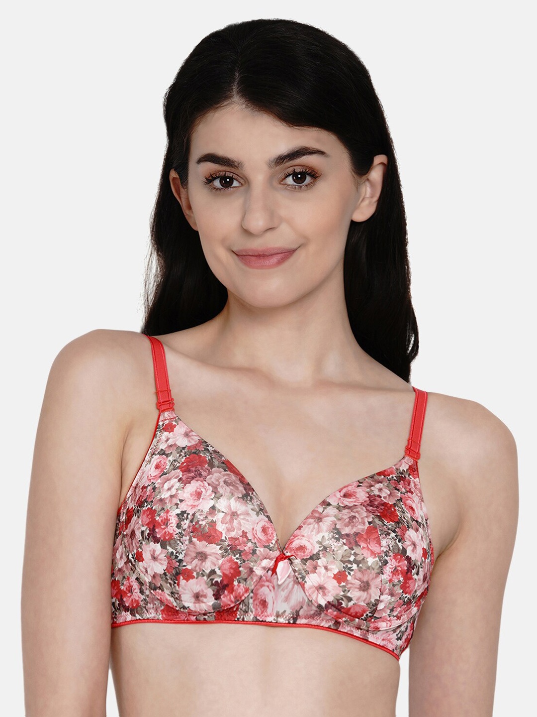 Enamor Women Red Print Padded Non-Wired & High Coverage T-Shirt Bra With Detachable Straps, Pink
Enamor Women Red Print Padded Non-Wired & High Coverage T-Shirt Bra With Detachable Straps, Pink