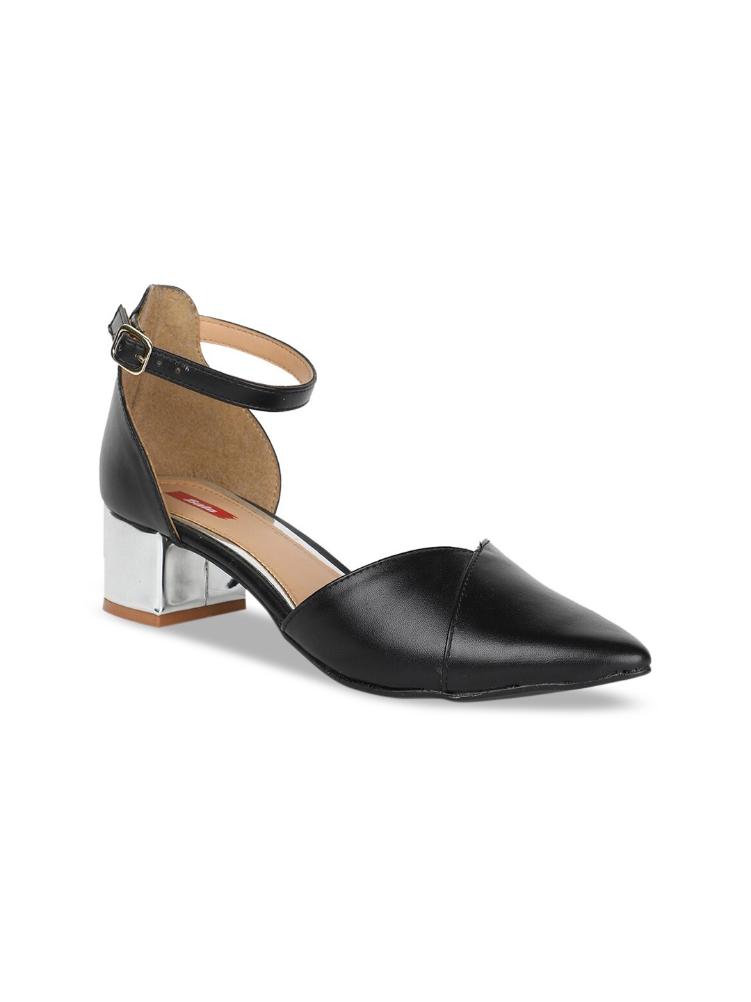 Bata Women Black Solid Block Pumps
