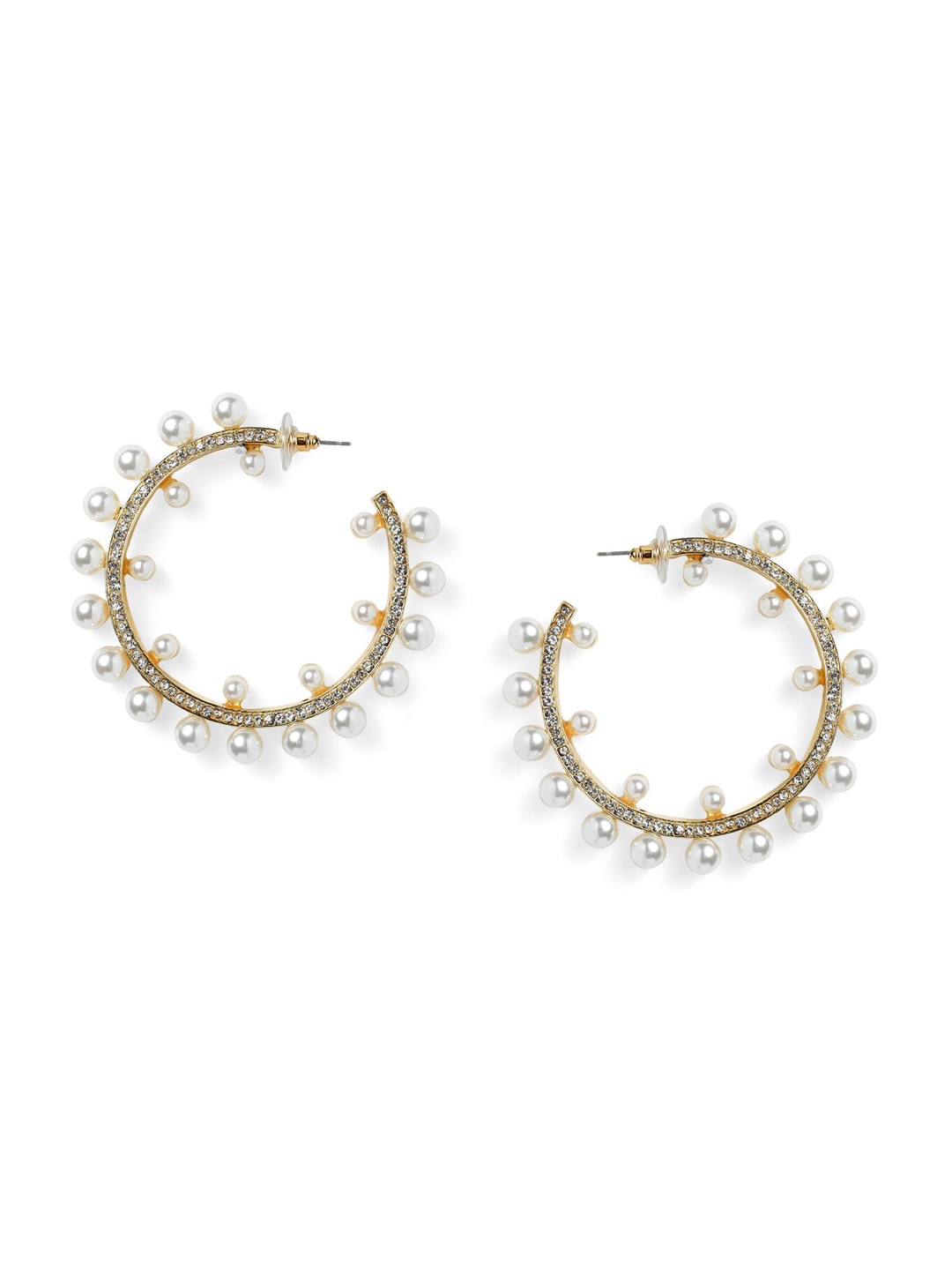 TOKYO TALKIES X rubans FASHION ACCESSORIES White Gold-Plated Pearls Half Hoop Earrings
TOKYO TALKIES X rubans FASHION ACCESSORIES White Gold-Plated Pearls Half Hoop Earrings
