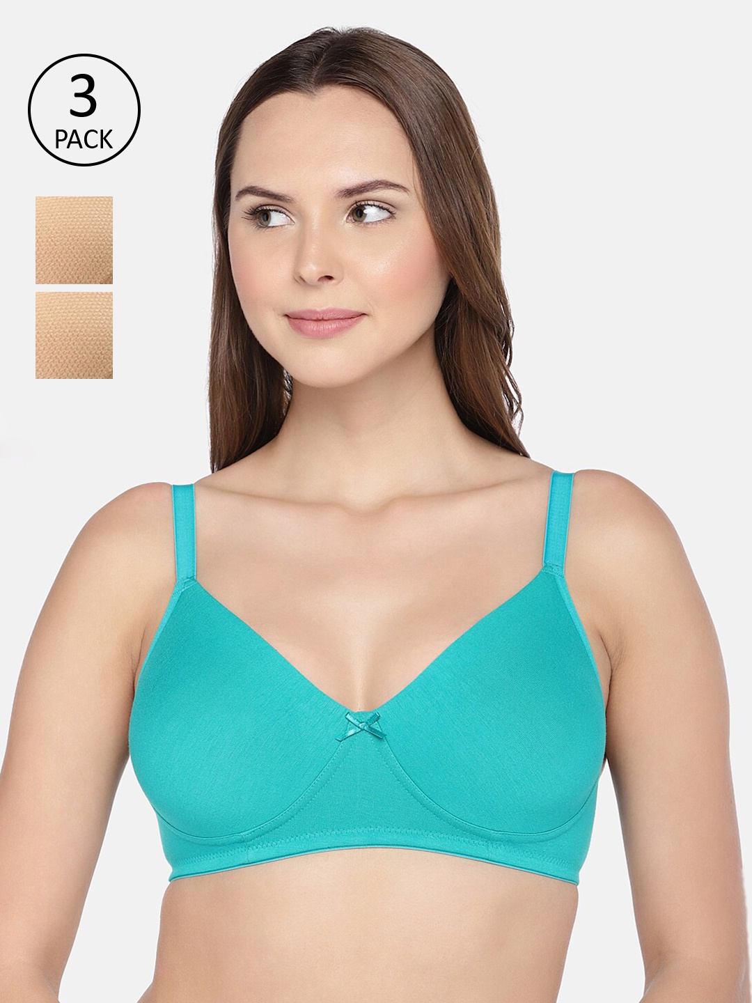 Inner Sense Pack of 3 Organic Cotton Antimicrobial Seamless Sustainable Everyday Bra ISB084, Green
Inner Sense Pack of 3 Organic Cotton Antimicrobial Seamless Sustainable Everyday Bra ISB084, Green