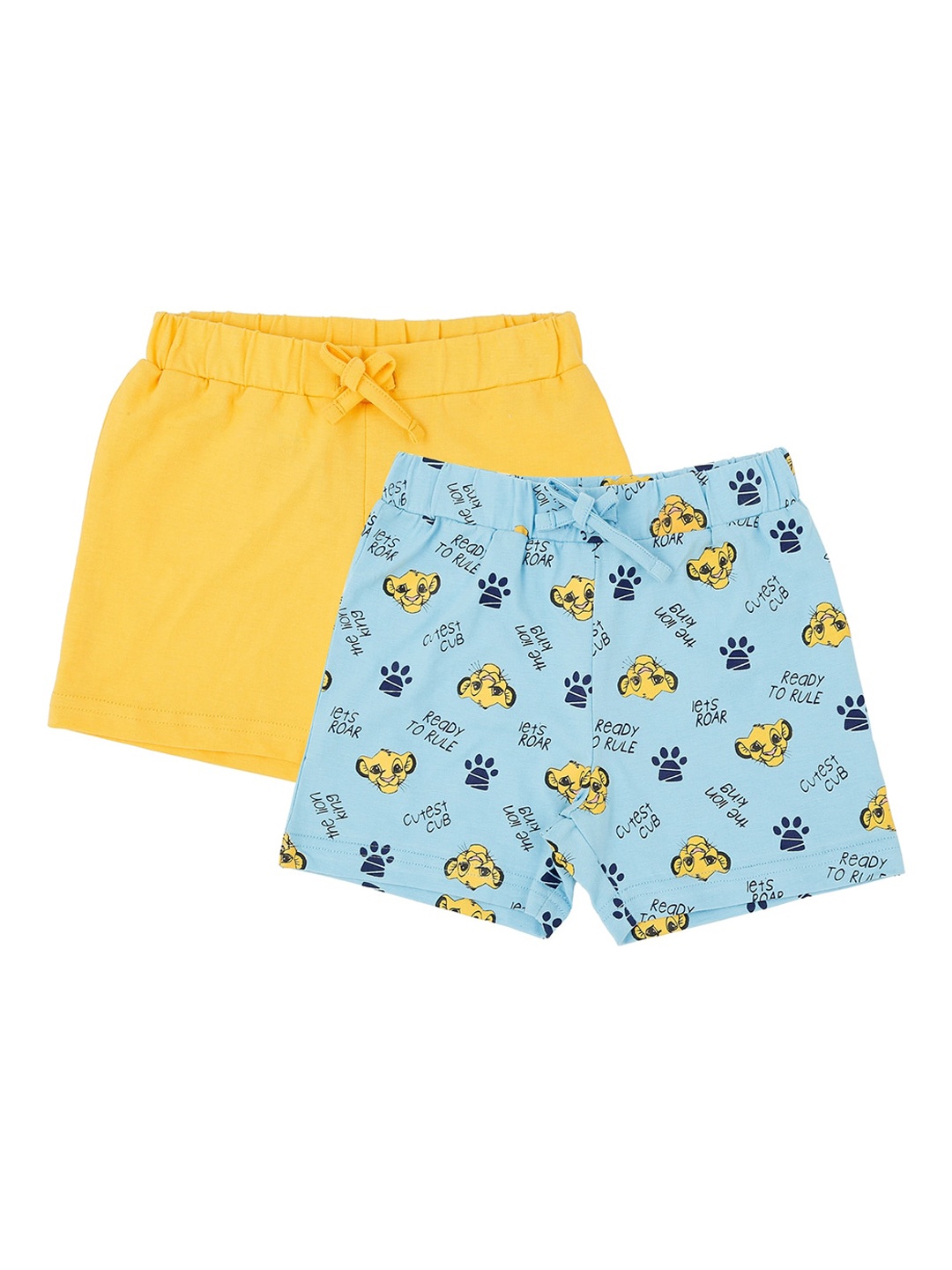 Pantaloons Baby Boys Pack of 2 Regular Fit Shorts, Yellow