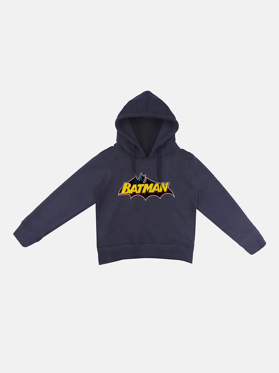 YK Justice League Boys Navy Blue Batman Print Hooded Sweatshirt With Attached Face Cover
YK Justice League Boys Navy Blue Batman Print Hooded Sweatshirt With Attached Face Cover